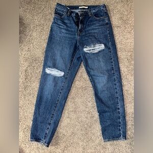 Levi’s high waisted ripped mom jeans